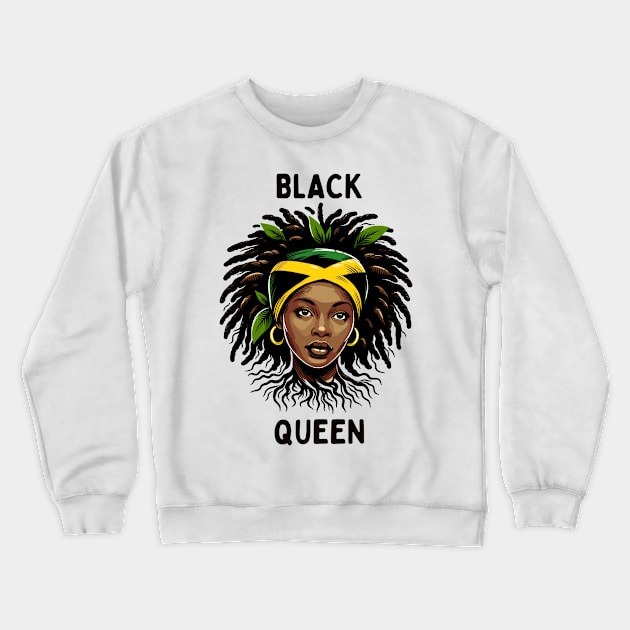 Black Queen Crewneck Sweatshirt by Graceful Designs